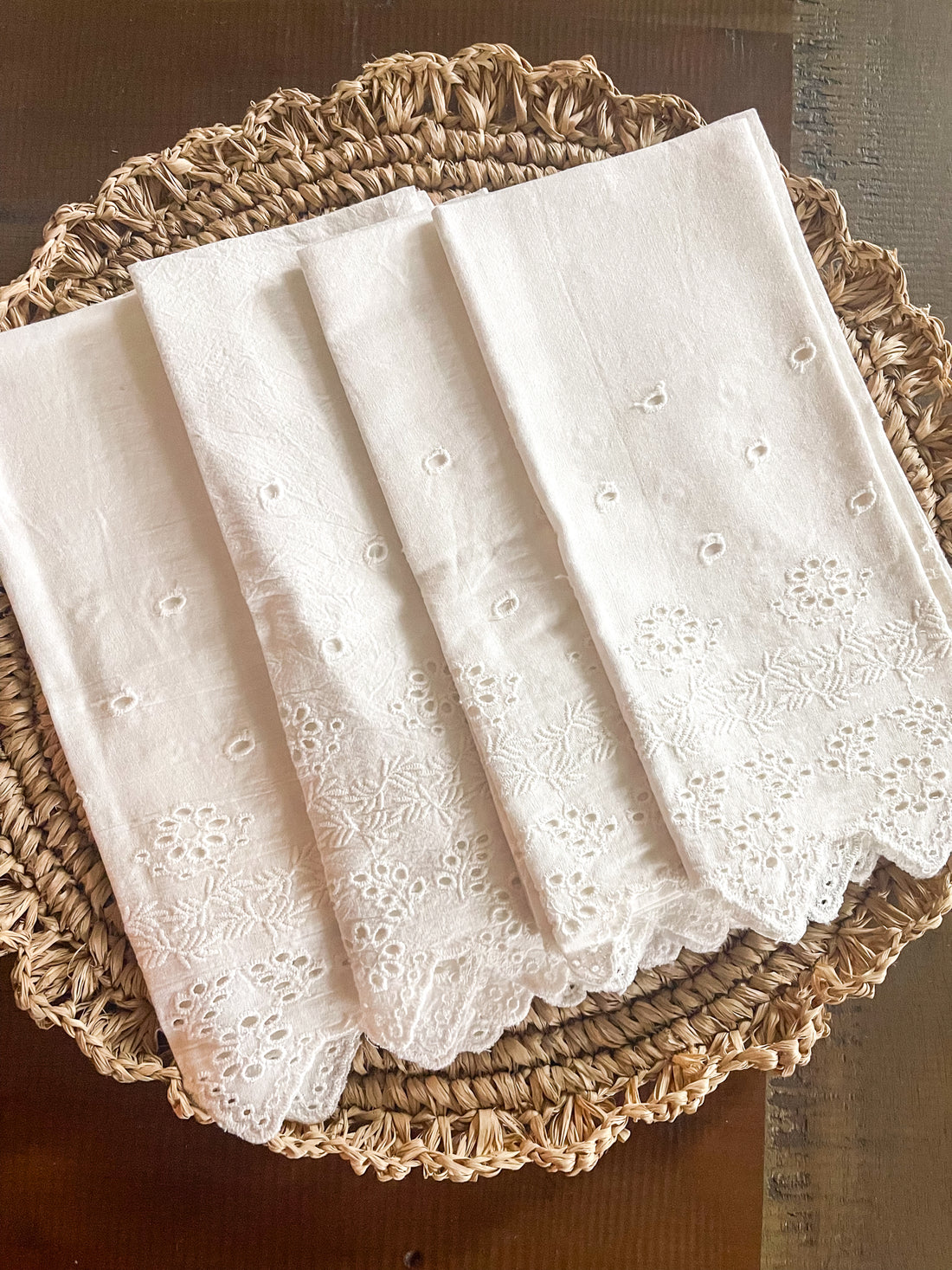 White Eyelet Napkin
