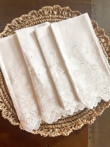 White Eyelet Napkin