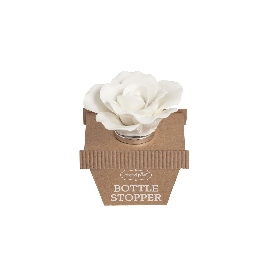 White Flower Bottle Stopper
