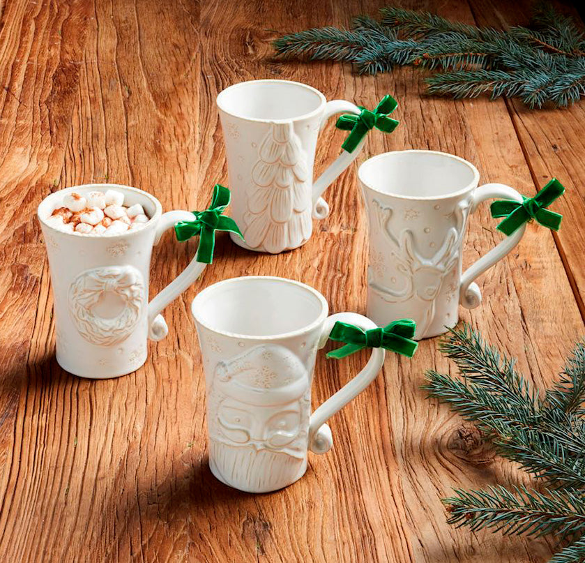 White Holiday Mug