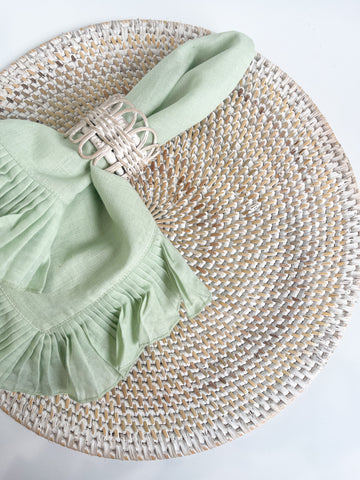 White Rattan Placemat