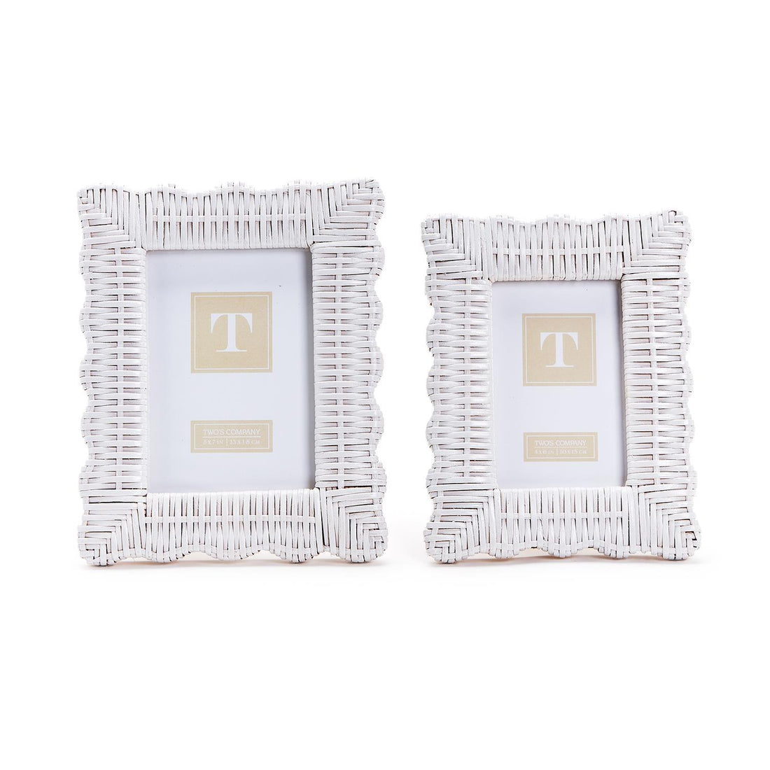 White Wicker Photo Frame