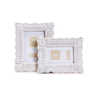 White Wicker Photo Frame
