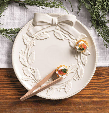 White Wreath Platter