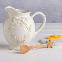 White Xmas Wreath Pitcher