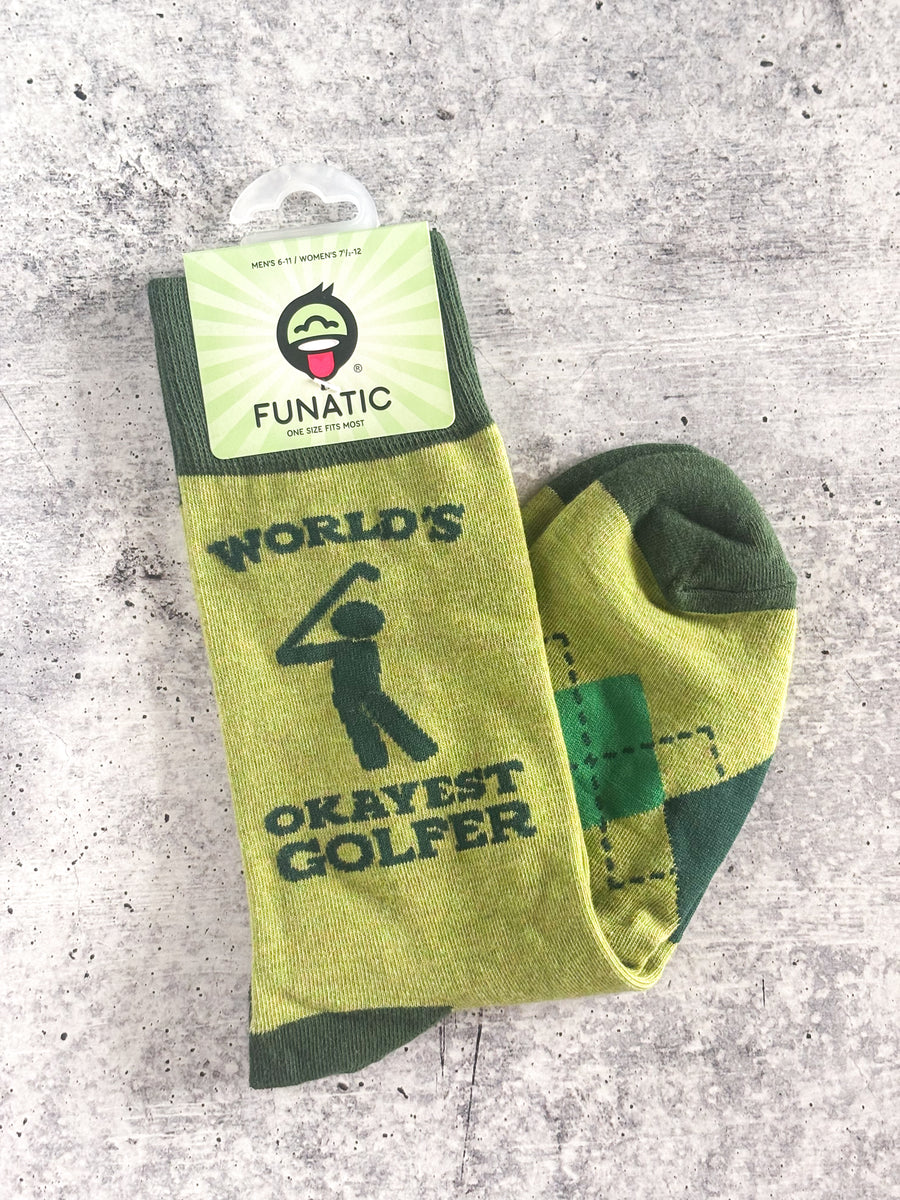 World's Okayest Golfer Socks