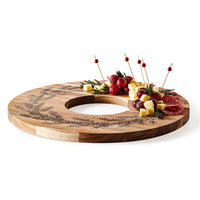 Wreath Serving Board w/ Toothpicks