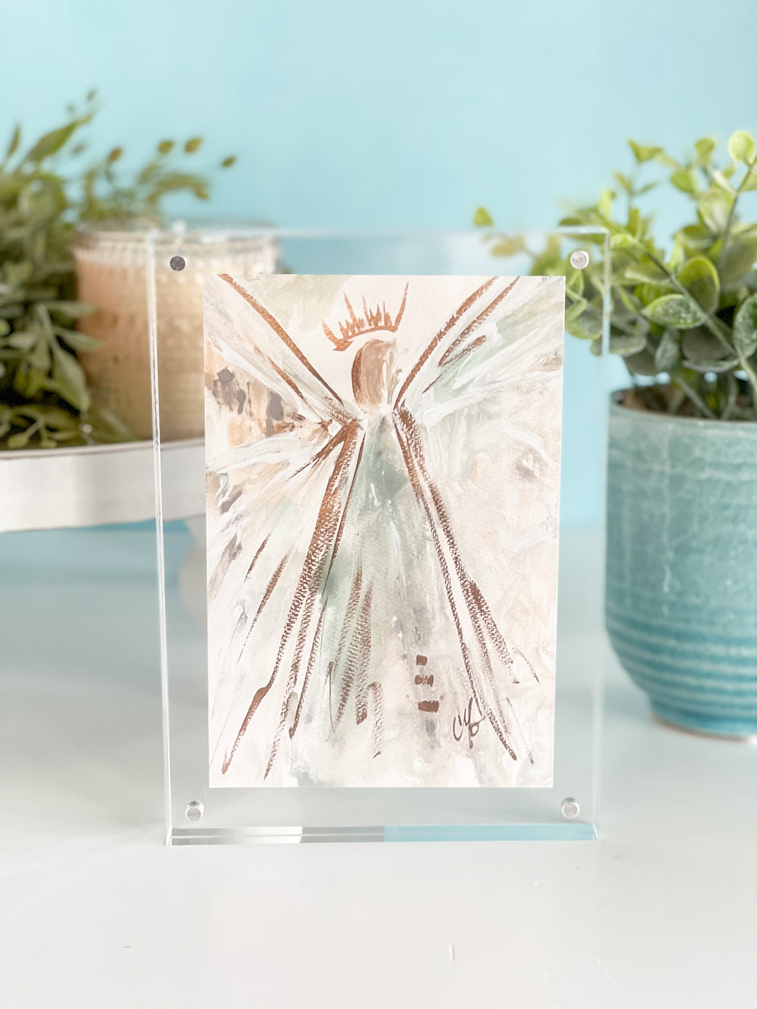 Acrylic Framed Angel Print