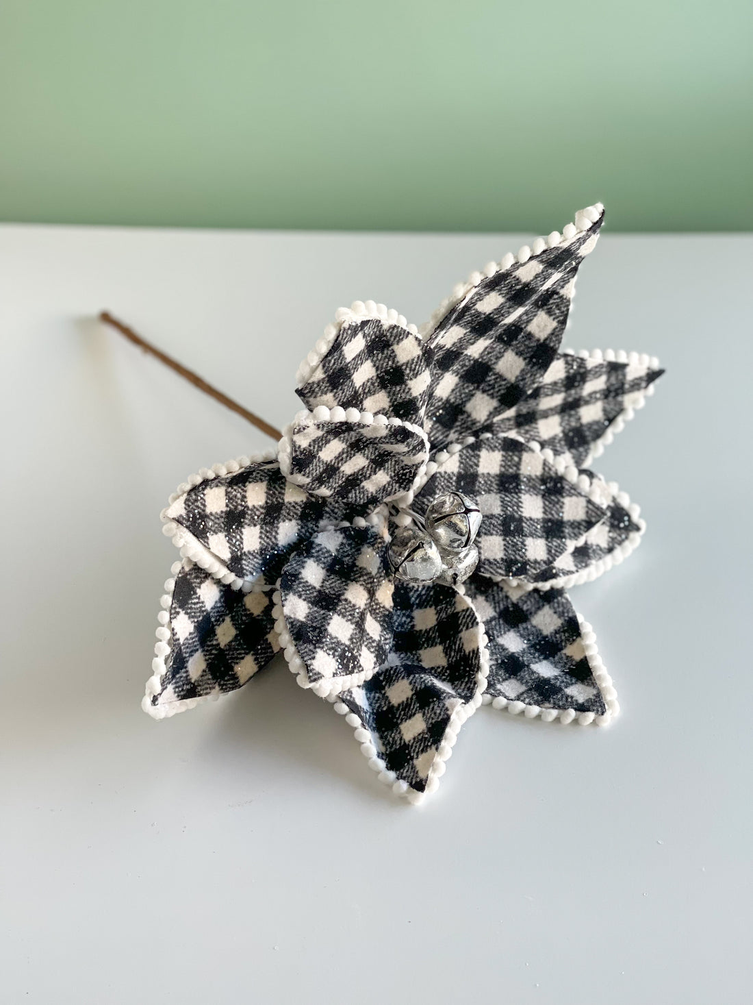 Black And White Poinsettia Stem