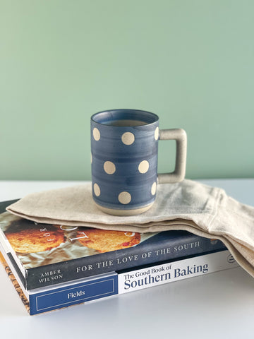 Blue Polka Dot Coffe Mug