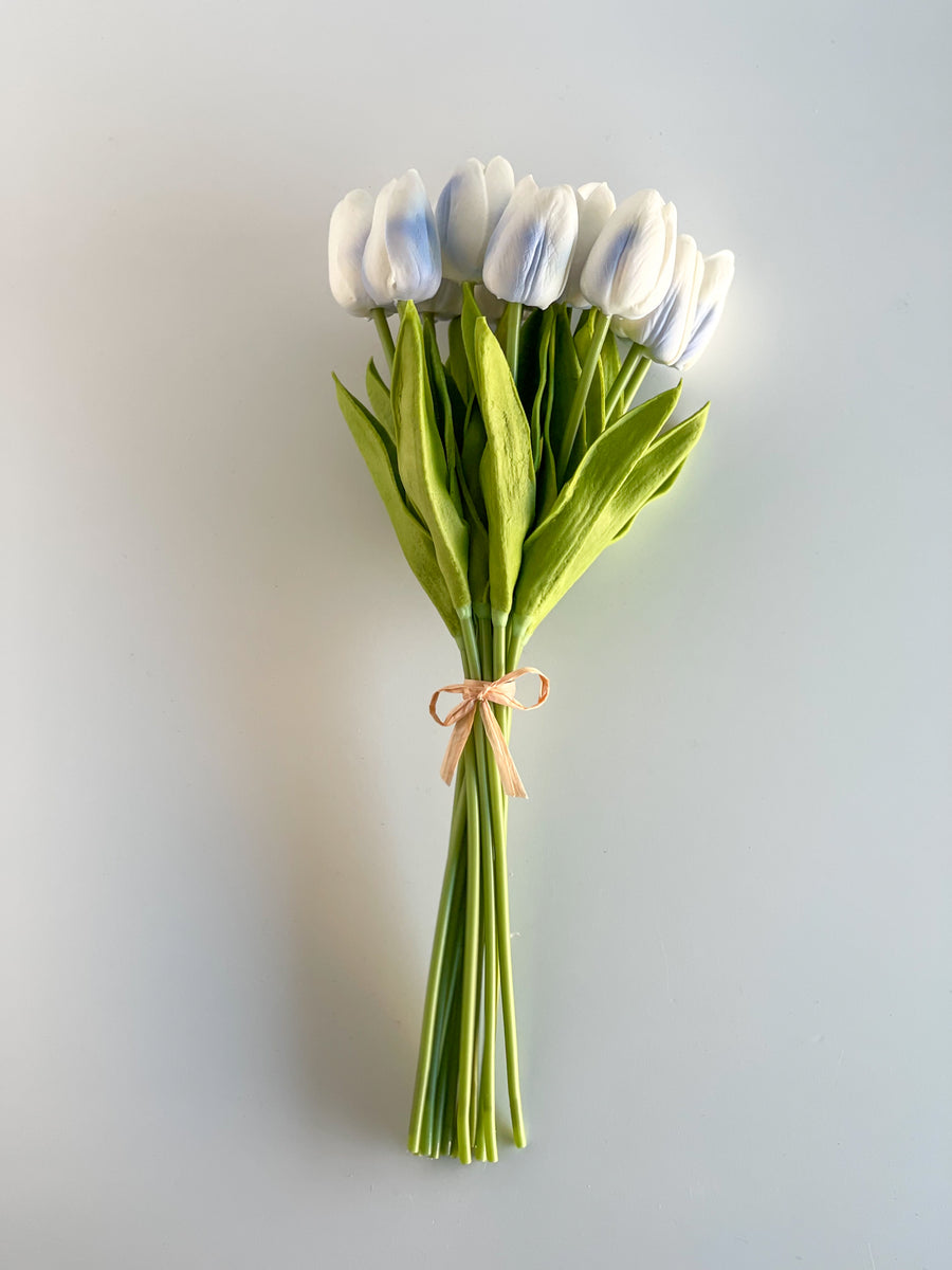 Blue Real Touch Tulip Bouquet