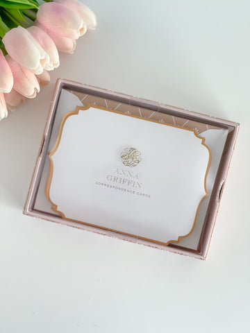 Blush and Rose Gold Note Cards