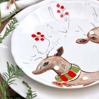 Casafina Deer Friends White Dinner Plates