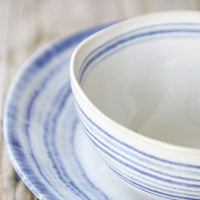 Casafina Nantucket Blue and White Striped Cereal Bowl