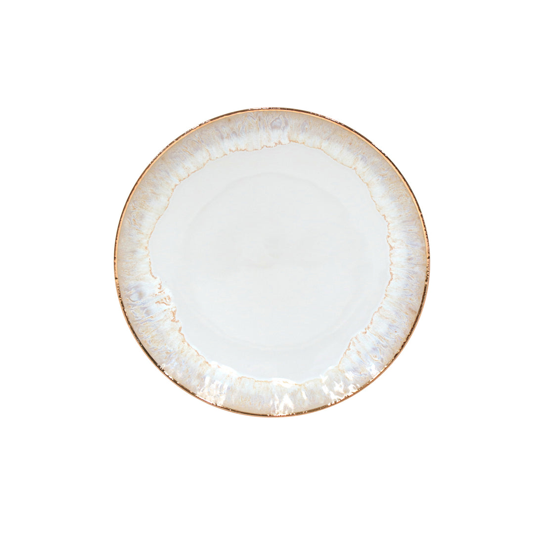Casafina Taormina White and Gold Dinner Plate