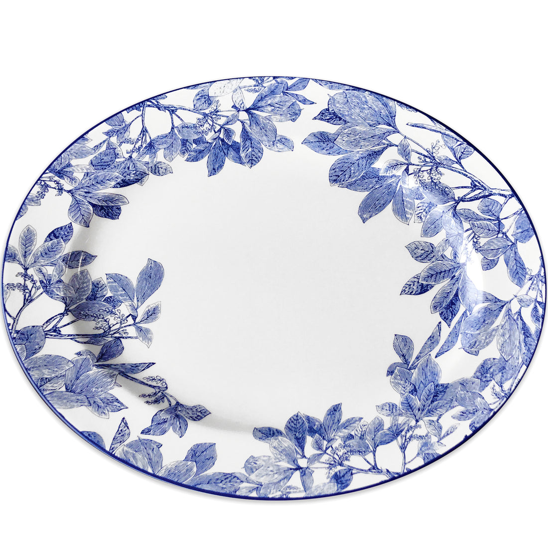 Caskata Blue Arbor Large Oval Platter