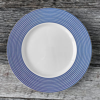 Caskata Blue Striped Salad Plate