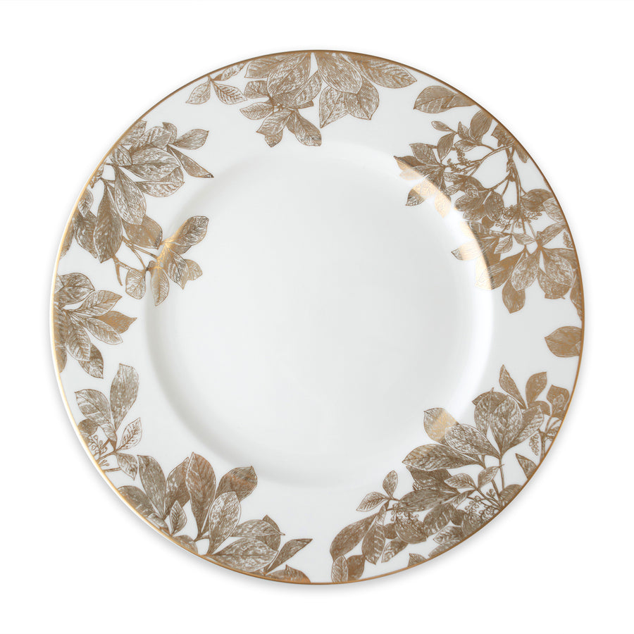 Caskata Arbor Gold Rimmed Dinner Plate
