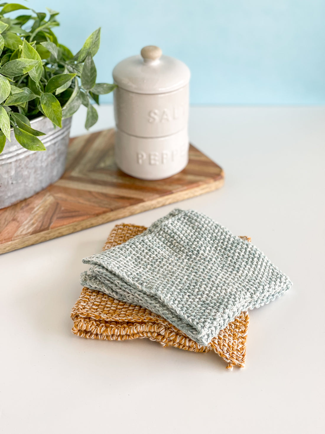 Cotton Knit Dishcloth Set