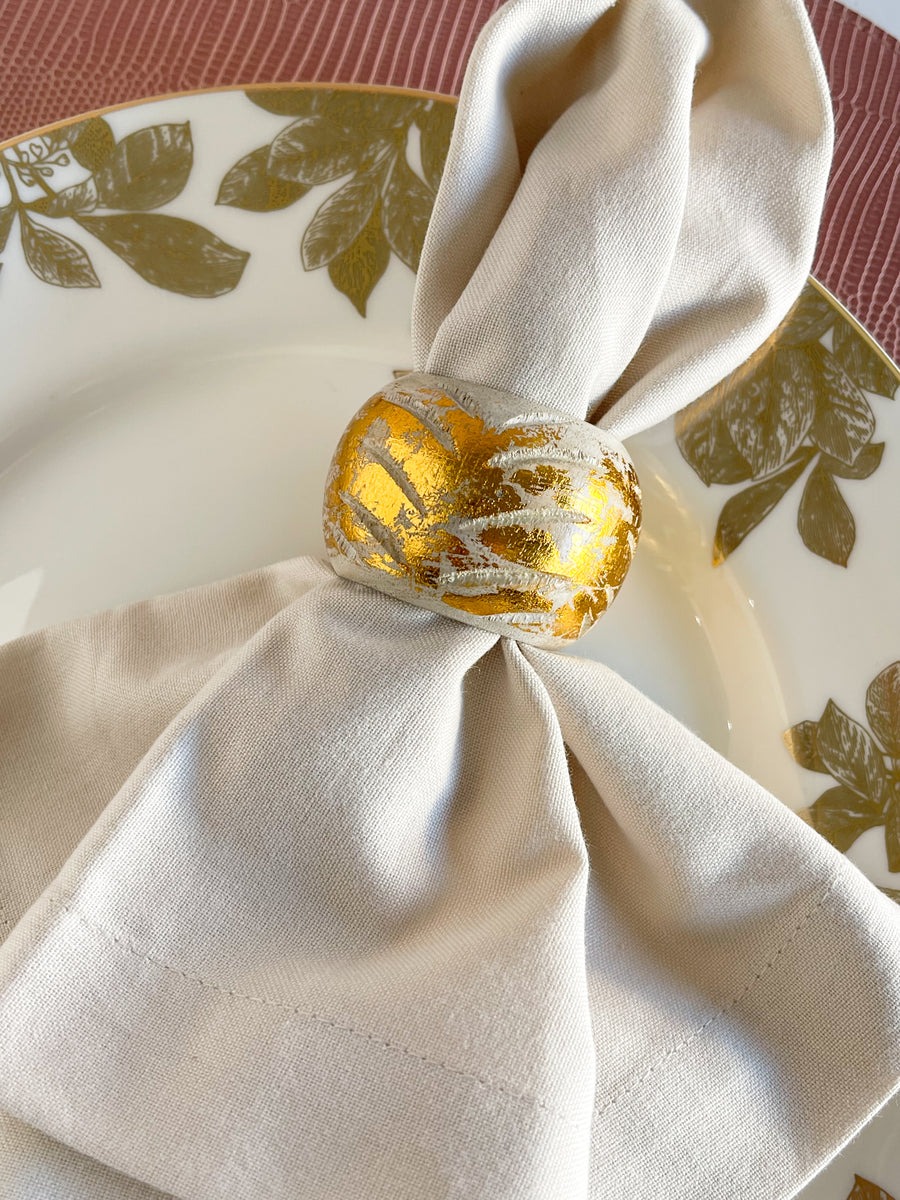 Gold Distressed Napkin Ring