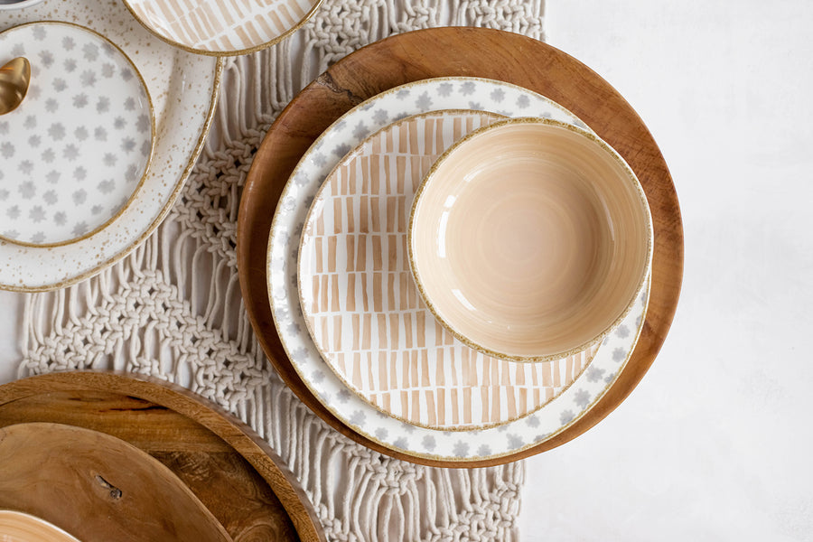 Earth Bamboo Pattern Salad Plate