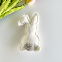 Fabric Bunny With Fluffy Tail
