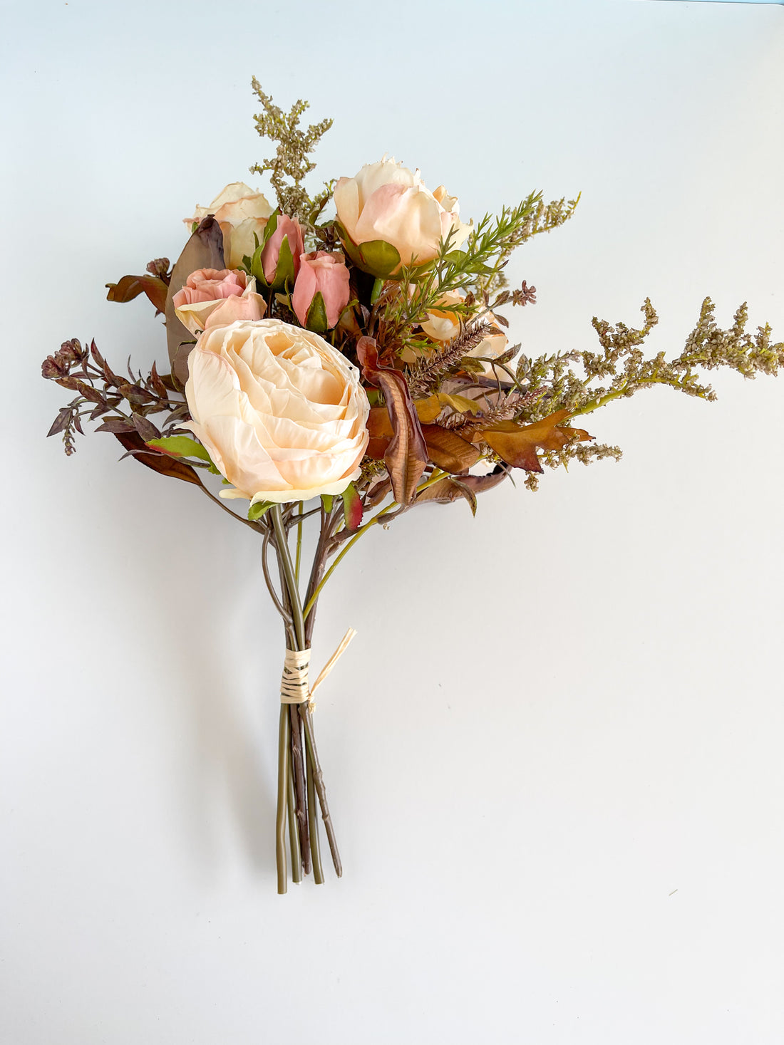 Fall Rose And Leaves Bouquet
