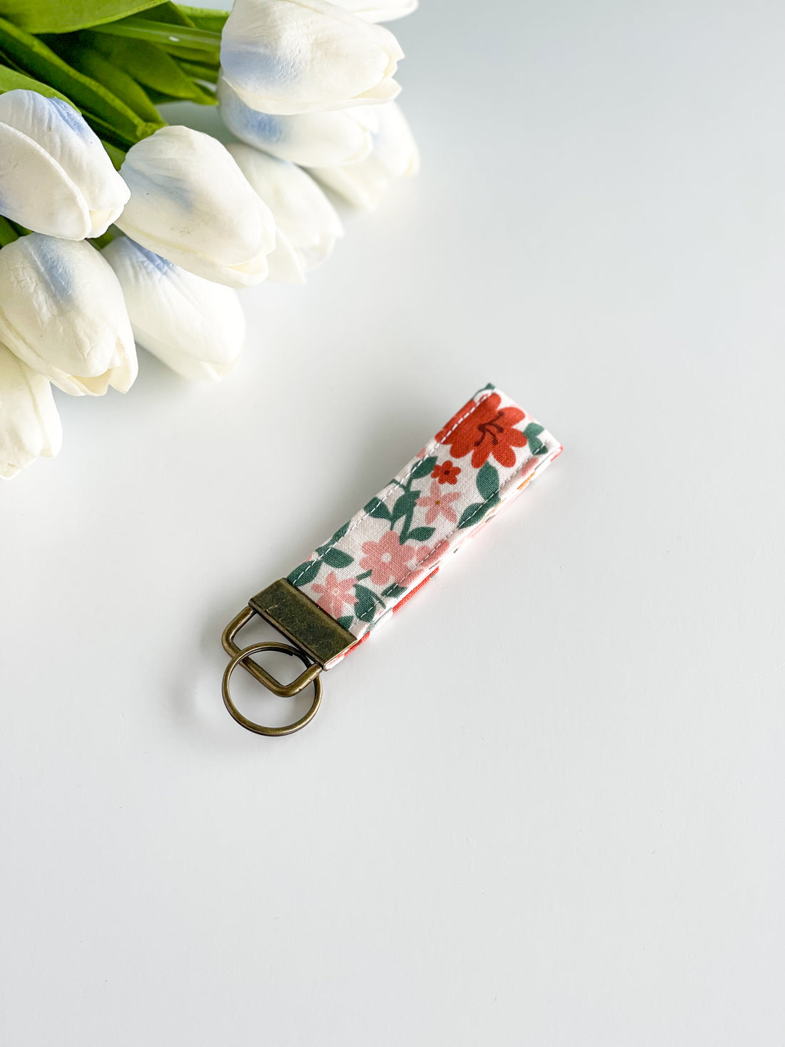 Floral Print Keychain