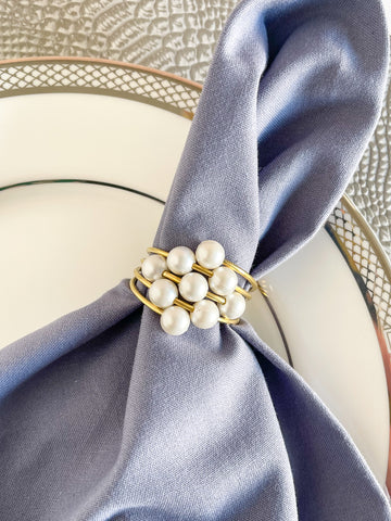 Gold and Pearl Cluster Napkin Ring