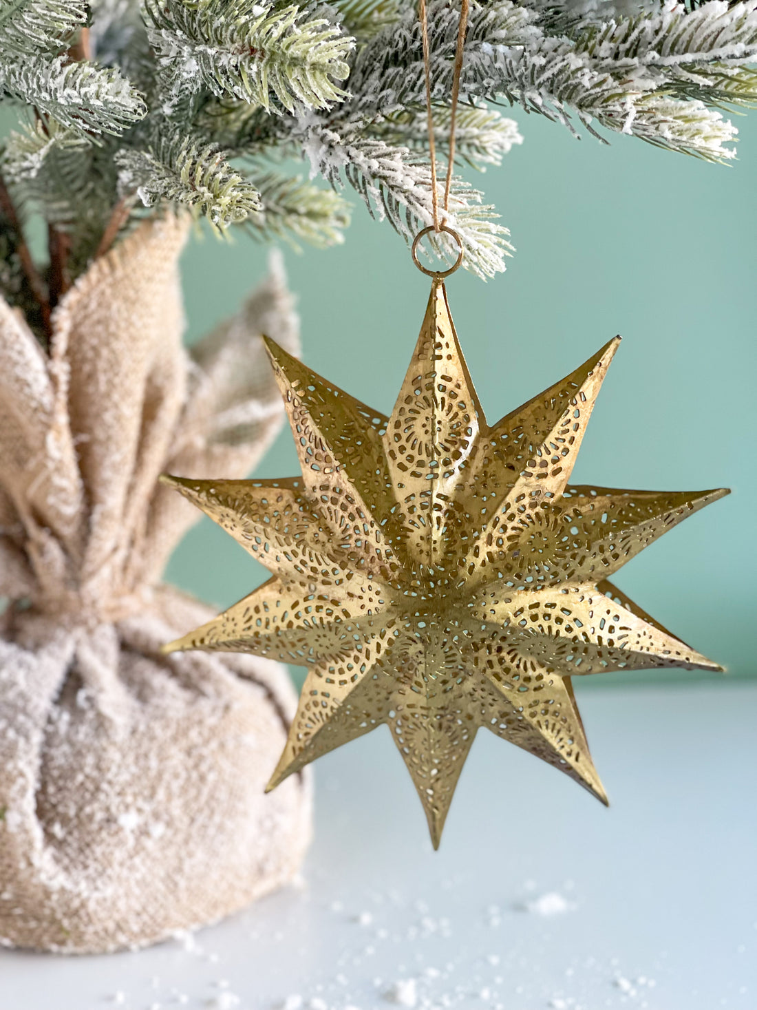 Gold Metal Star Ornament