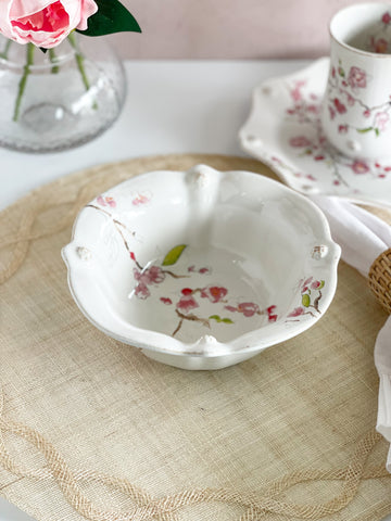 Juliska Berry And Thread Floral Sketch Cherry Blossom Cereal Bowl