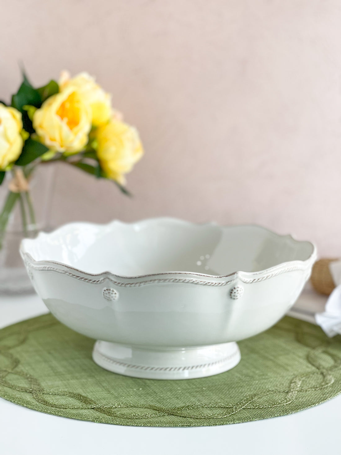 Juliska Berry And Thread Footed Fruit Bowl