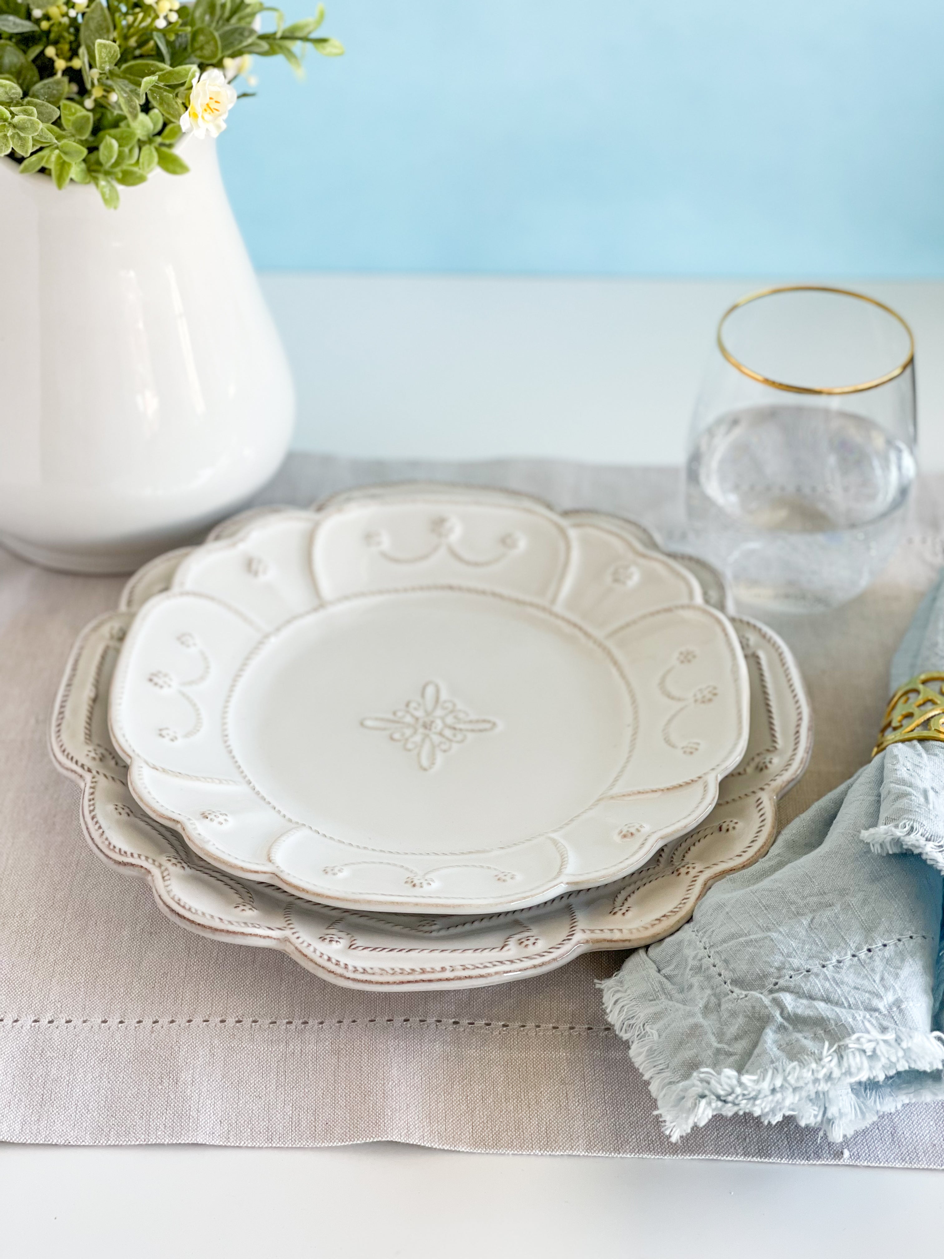 Juliska Jardins du Monde Whitewash Salad Plate | SouthernlyPlace