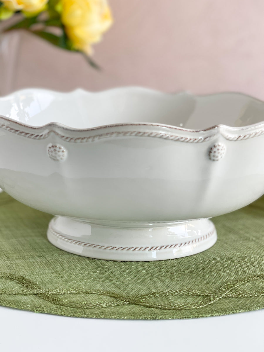 Juliska Whitewash Berry And Thread Footed Fruit Bowl
