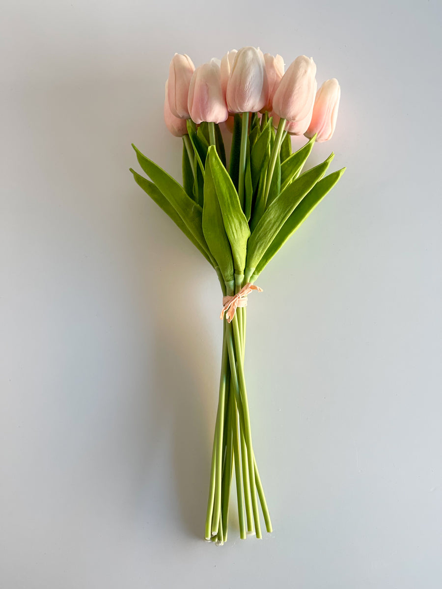 Light Pink Real Touch Tulip Bouquet