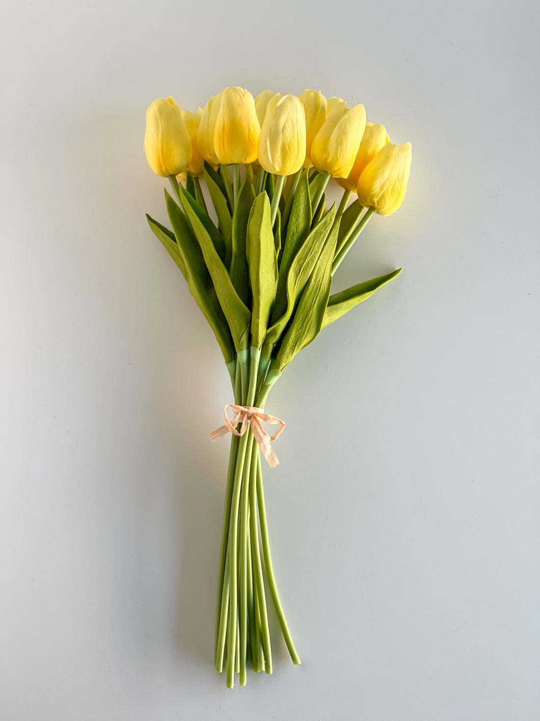 Light Yellow Real Touch Tulip Bouquet