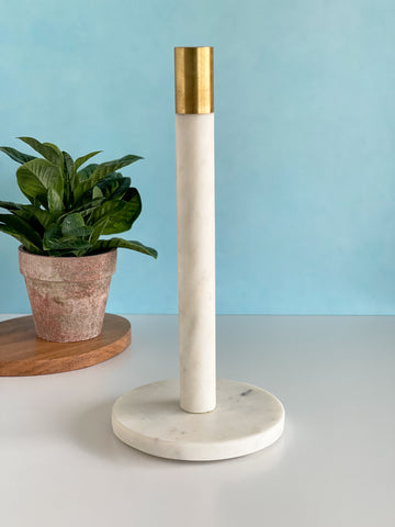 Marble And Gold Paper Towel Holder