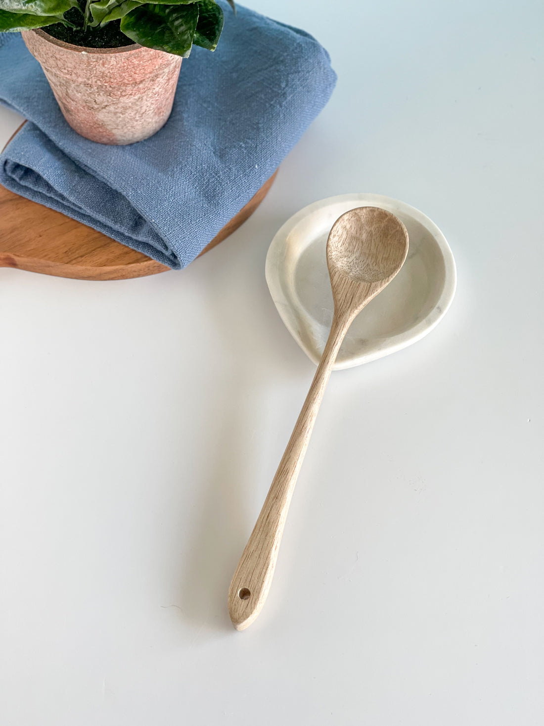 Marble Spoon Rest White