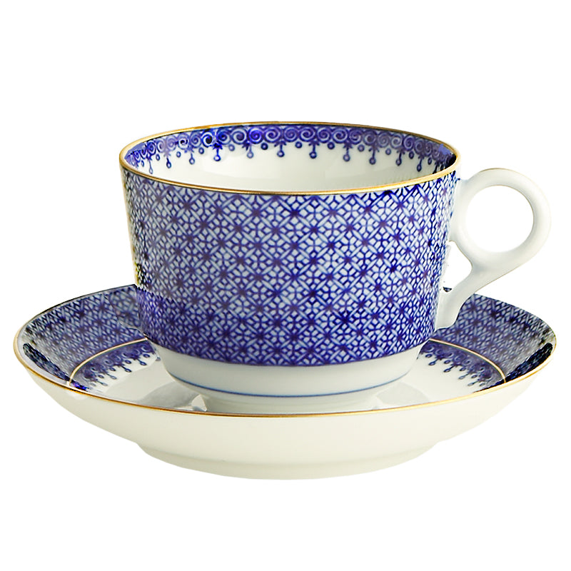 Mottahedeh Blue Lace Cup And Saucer