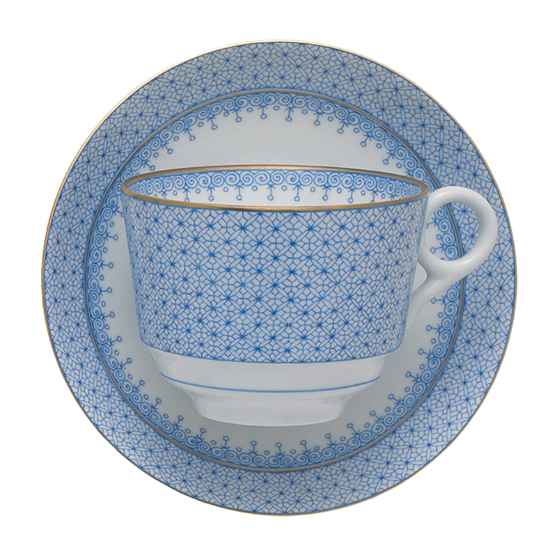 Mottahedeh Cornflower Lace Cup And Saucer
