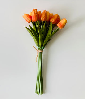 Orange Real Touch Tulip Bouquet
