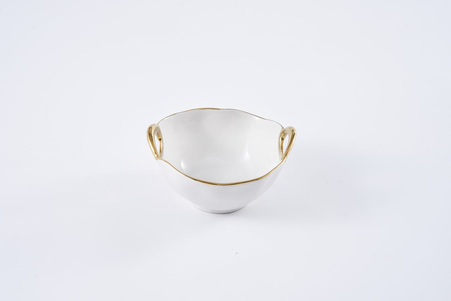 Pampa Bay Snack Bowl with Golden Handles
