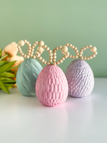 Pastel Easter Egg With Beaded Ears
