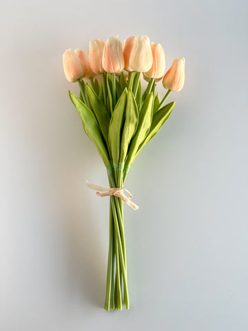 Peach Real Touch Tulip Bouquet