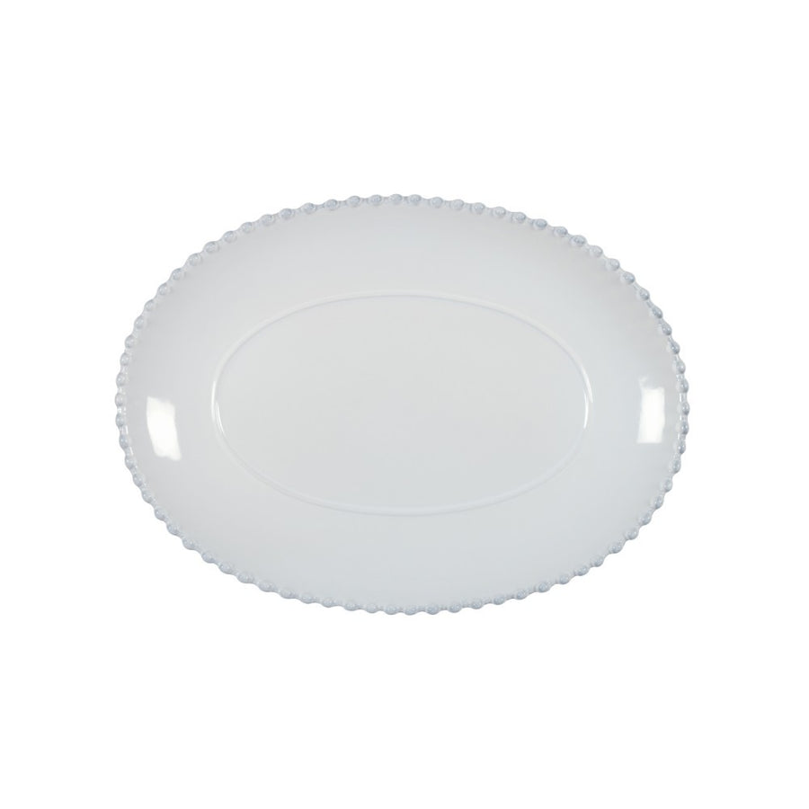 Pearl White 14 Inch Oval Platter