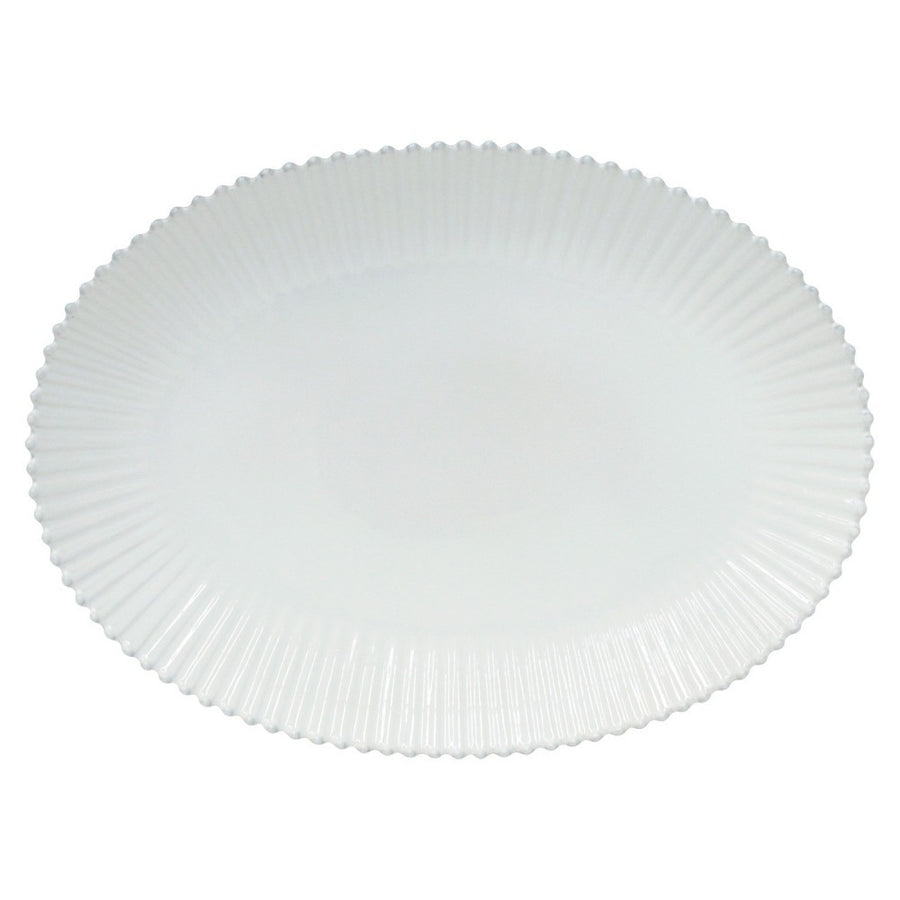 Pearl White 20 Inch Oval Platter