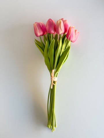 Pink Real Touch Tulip Bouquet