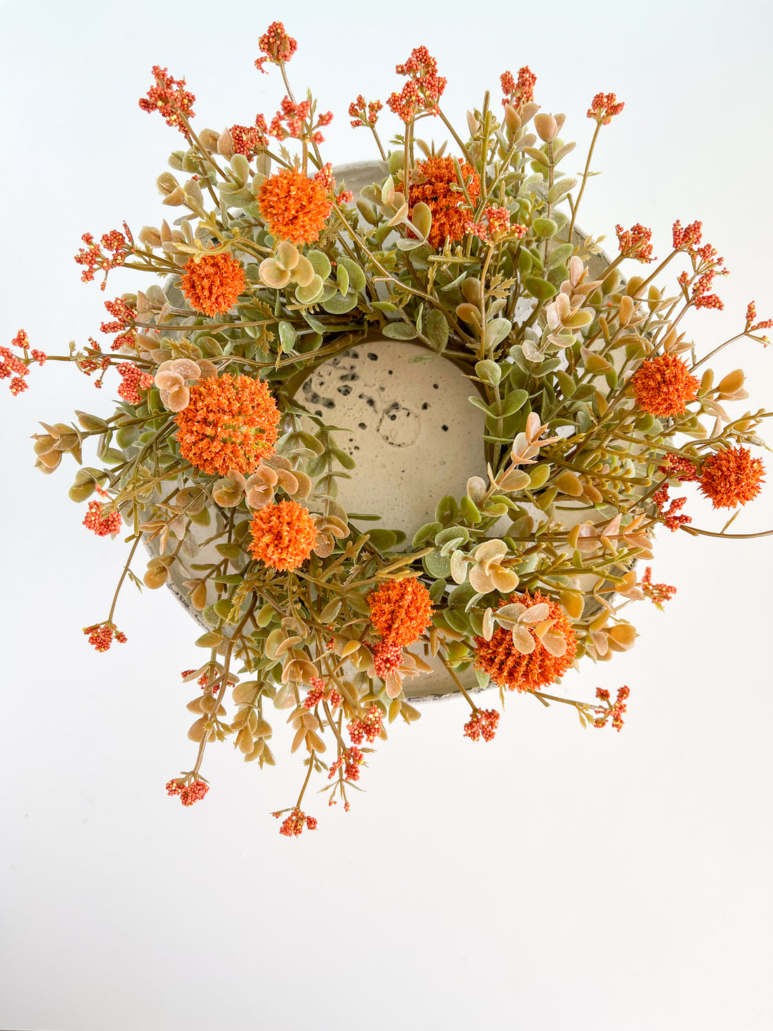 Pumpkin Fall Billy Button Candle Ring