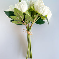 White Real Touch Peony Bundle