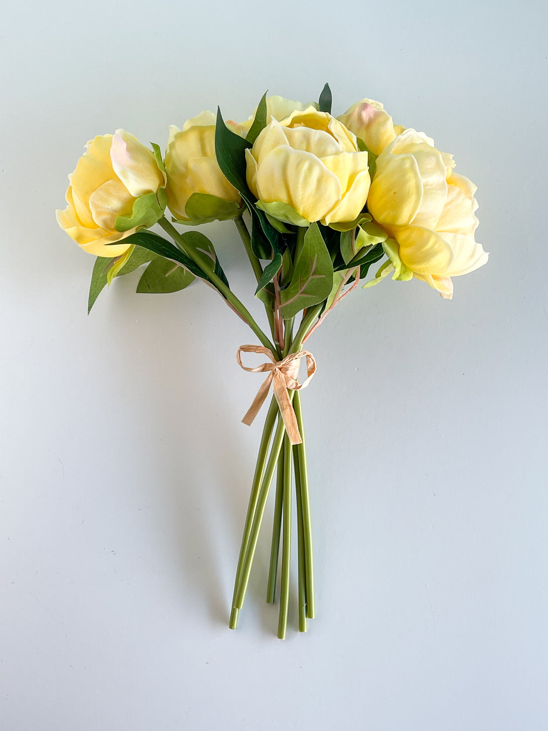 Real Touch Yellow Peony Bouquet